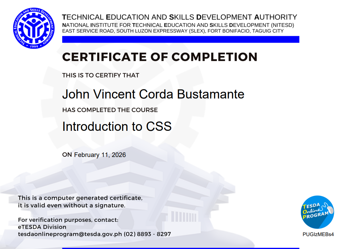 Certificate 3