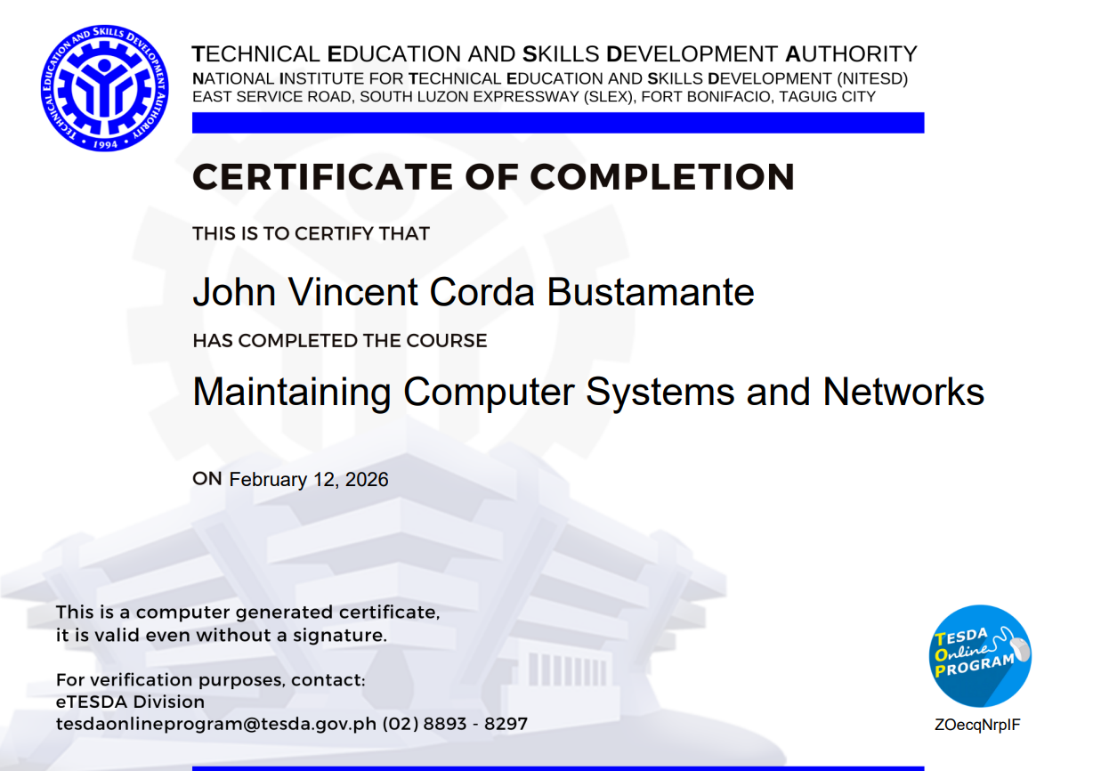 Certificate 7